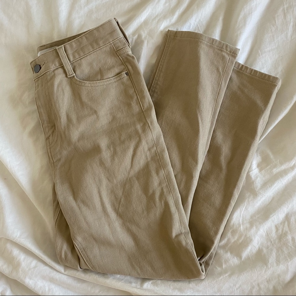 Oak + Fort beige jeans